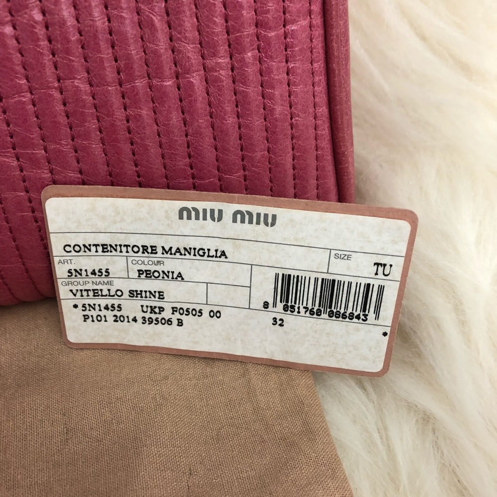 Luxury Miu Miu By Prada Peonia Wristlet! - image 3